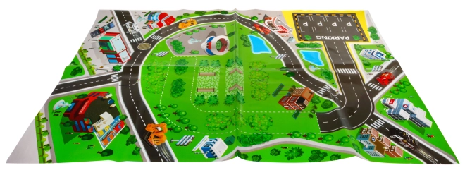 Große Spielmatte mit Stadt und Straßen