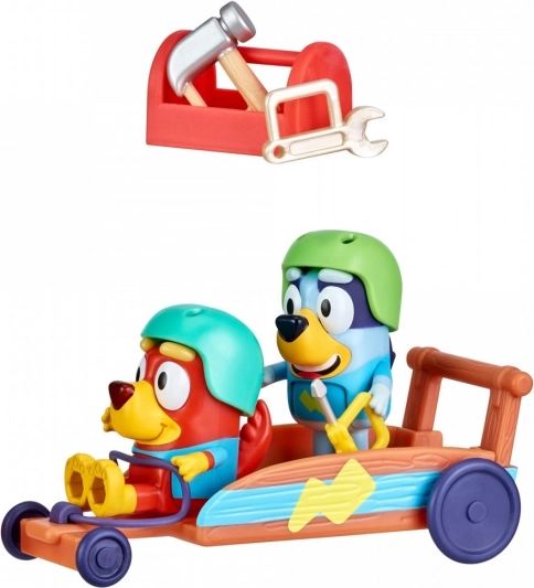 Bluey Gokart Figuren Set mit 2 Hundefiguren