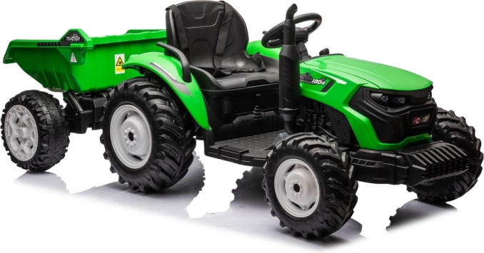 Akku-Traktor mit Anhänger 24V hellgrün