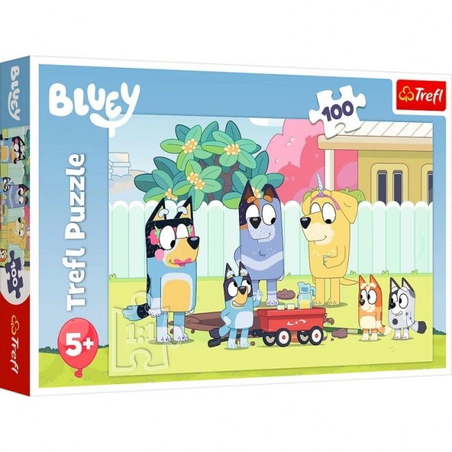 100-Teile-Puzzle Fröhliche Welt von Bluey