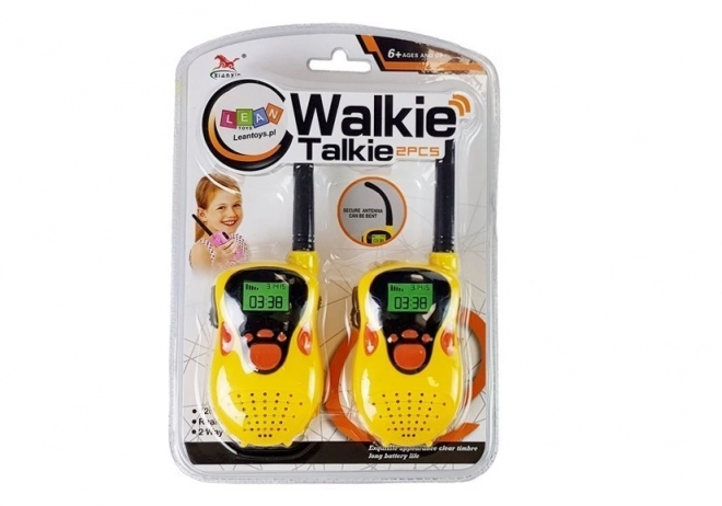 Gelbes Walkie-Talkie für Kinder mit 100 m Reichweite