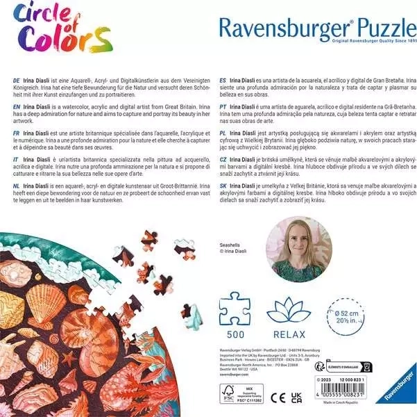 Ravensburger Rundes Puzzle Farbkreis: Muscheln 500 Teile