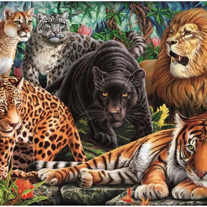 Puzzle Wilde Katzen 500 Teile