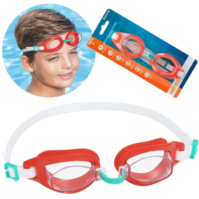 Aqua Burst Schwimmbrille für Kinder – rot