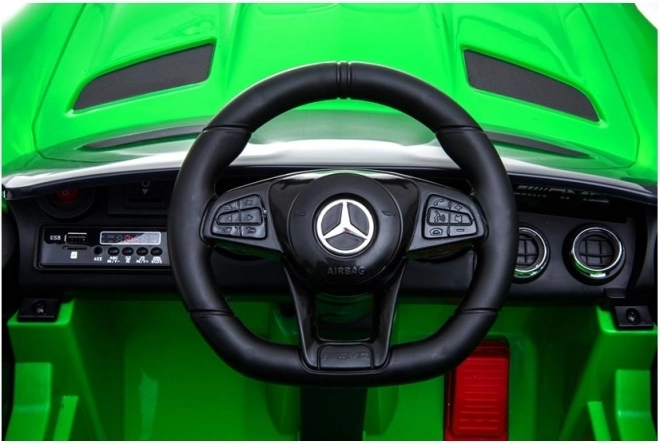 Mercedes GTR grünes Kinder Elektroauto