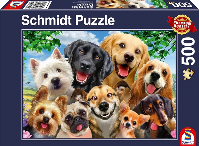 SCHMIDT Puzzle Hunde-Selfie, 500 Teile