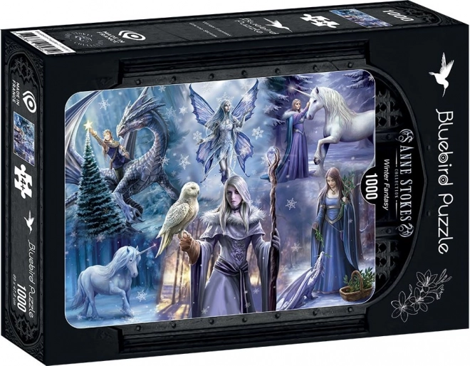 Blauer Vogel Puzzle Winterfantasie 1000 Teile