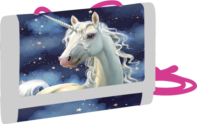 Kinder-Textil-Geldbörse mit Einhornmotiv