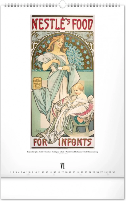 Wandkalender Alfons Mucha 2026