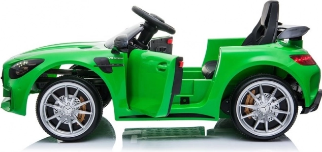 Mercedes GTR grünes Kinder Elektroauto