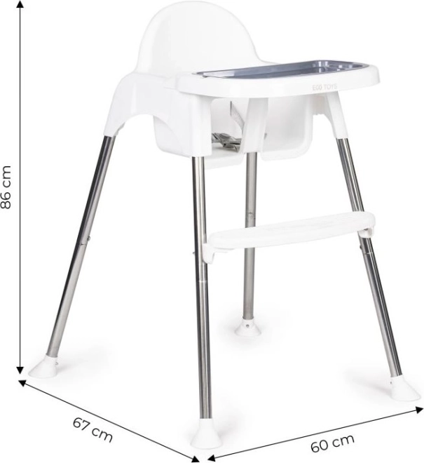 2-in-1 Hochstuhl mit Tablett und Gurten von ECOTOYS