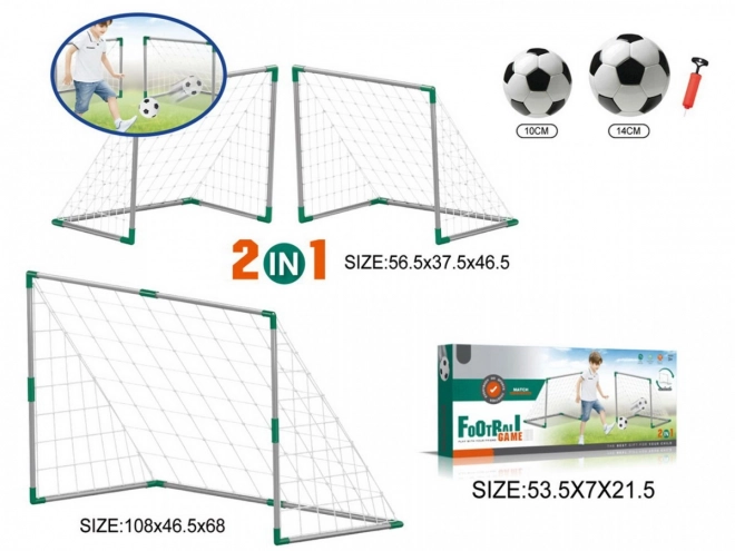 2-in-1 Fußballtor-Set