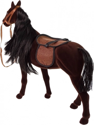 Braune Pferdefigur mit Styling-Zubehör