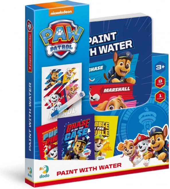 Magisches Wasser-Malbuch PAW PATROL – Ausmalblock 12 × 16 cm mit Wasserpinsel, 8 Seiten