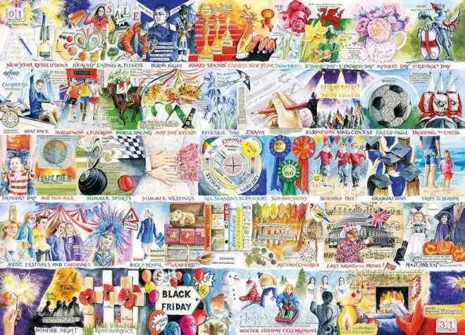 Puzzle Ein Jahr in Großbritannien 1000 Teile