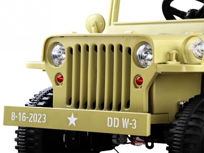 Fernsteuerbares Militärfahrzeug Willys – Beige