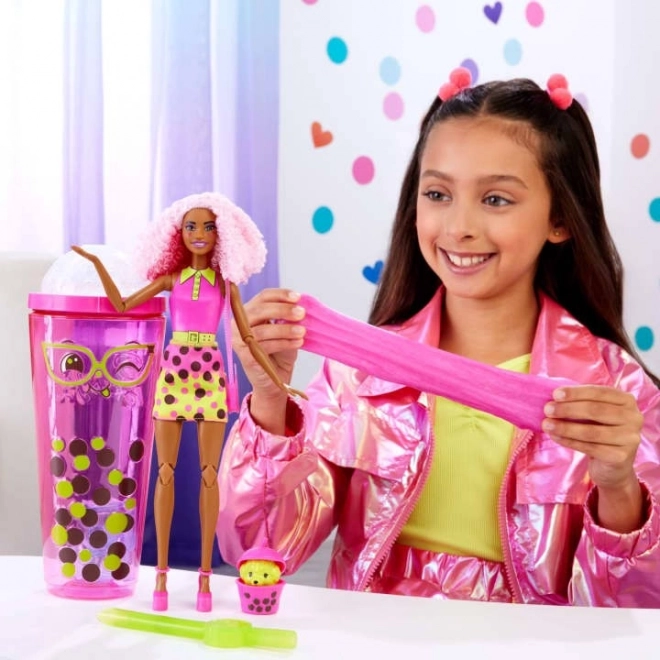 Barbie Pop Reveal Puppe Blaubeere Bubble Tea Serie