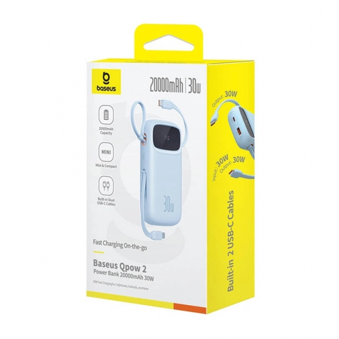 Baseus QPow2 Powerbank 20000mAh Blau