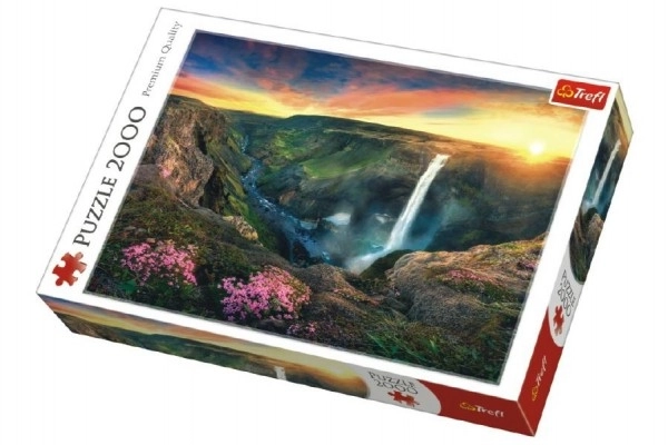 Wasserfall Haifoss Island Puzzle 2000 Teile