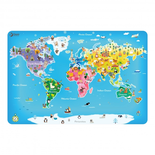 Kinderpuzzle Weltkarte von Classic World