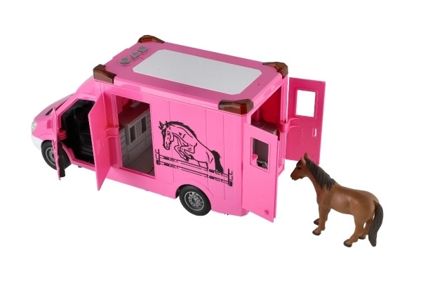 Spielzeug pinker Pferdetransporter mit Effekten