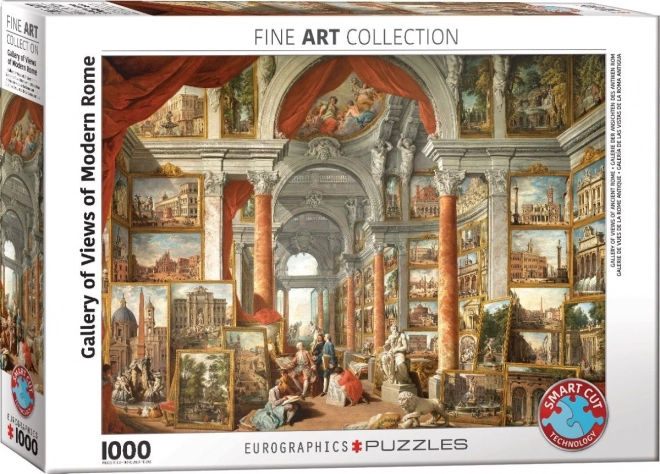 Eurographics Puzzle Galerie mit Ansichten des modernen Rom 1000 Teile