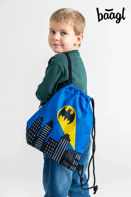 Batman blauer Turnbeutel für Vorschulkinder