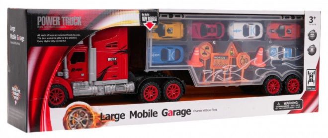 LKW-Garage mit Autos