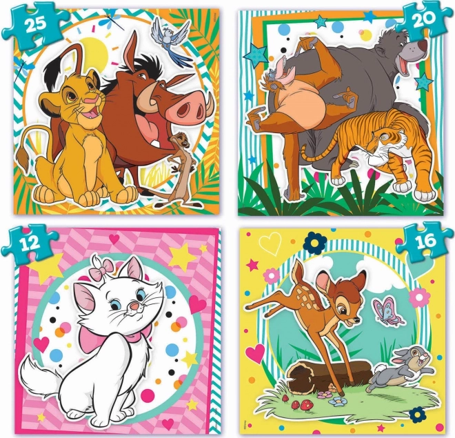 EDUCA Puzzle im Koffer Disney Tiere 4-in-1
