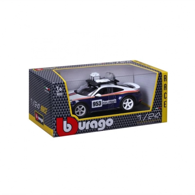 Bburago Porsche 911 Dakar Rennwagen Modell Blau