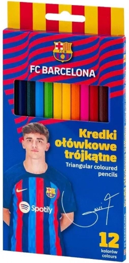 Dreikant-Buntstifte ASTRA, 12 Stk., FC Barcelona