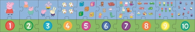 Lernpuzzle Zahlen Peppa Wutz