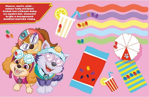 Bunte Fingerchen Paw Patrol rosa