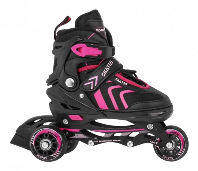 Multifunktionale Kinderskates 4-in-1 Blau Größe 39-43 – rosa