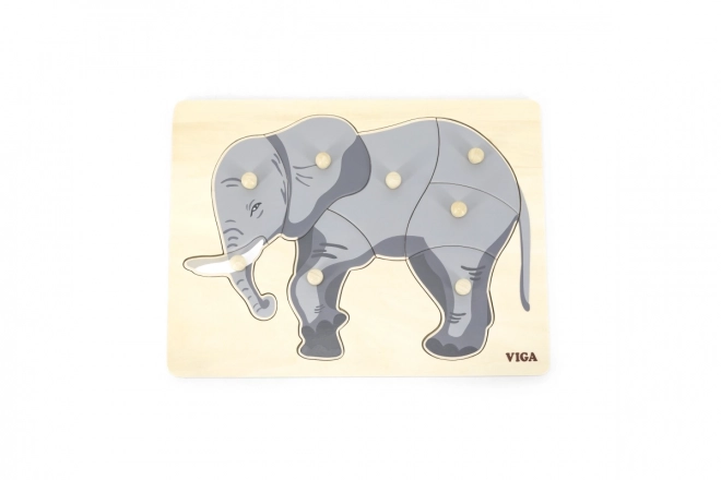 Holzpuzzle Montessori - Elefant