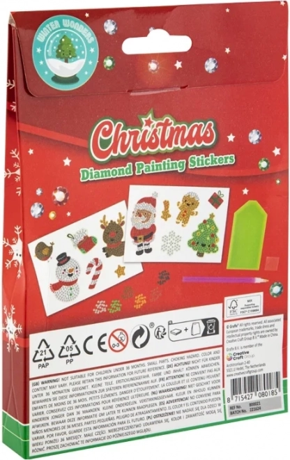 Grafix Diamant-Malerei Weihnachtssticker Set