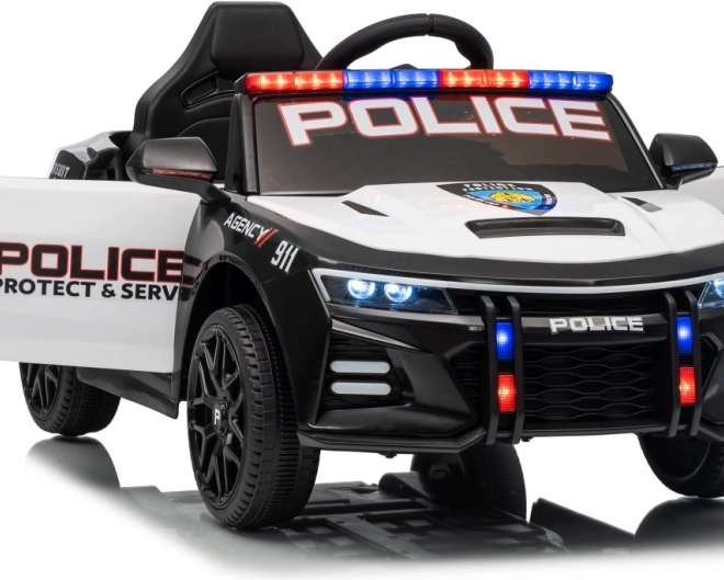 Schwarzes Polizeiauto 911 Agentur