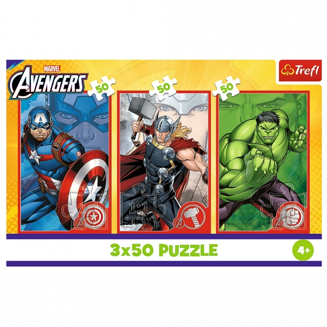 Puzzle 3x50 Disney Marvel Die Avengers von Trefl