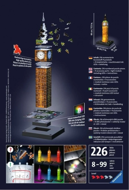 3D Puzzle Big Ben bei Nacht