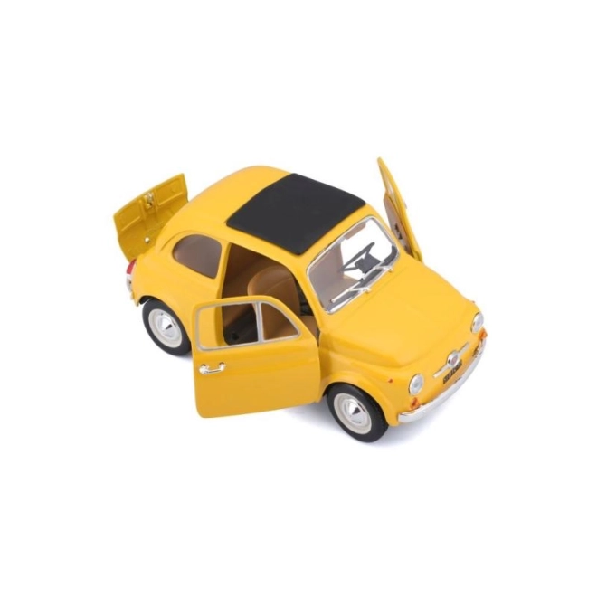 Klassischer Fiat 500 F Modellauto Gelb