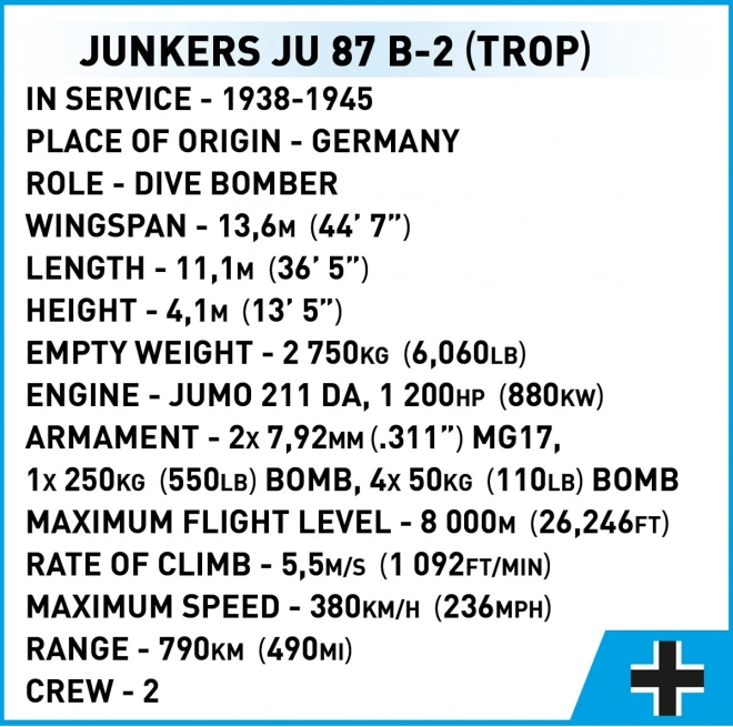 Junkers Ju 87 B-2 Konstruktionsbausatz