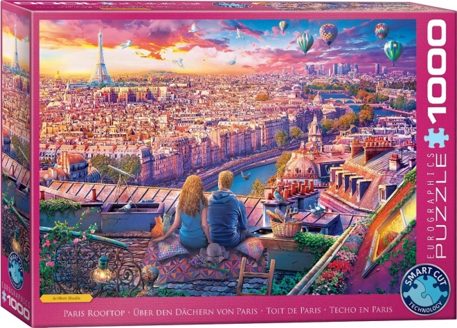 Europäische Puzzle Dächer von Paris 1000 Teile