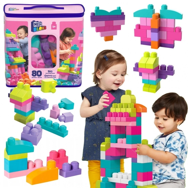 Mega Bloks Großer Beutel Bausteine - Rosa