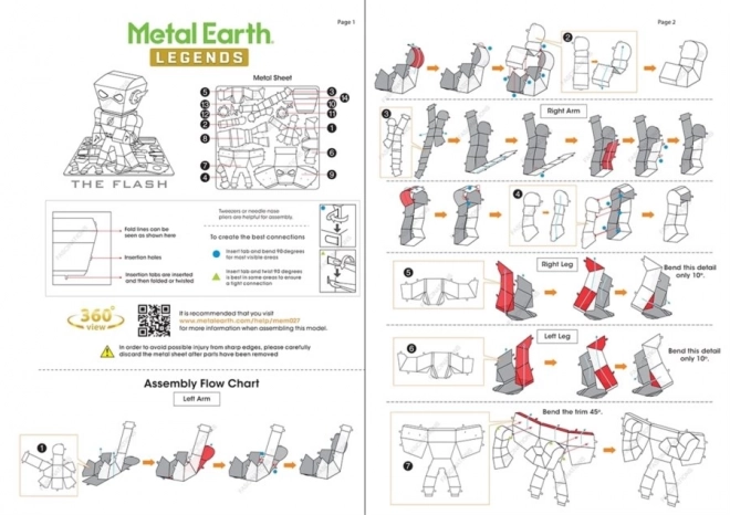 Metal Earth 3D-Puzzle Justice League: The Flash Figur