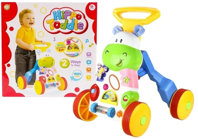 Interaktiver Kinderlauflernwagen Hippo mit Spiegel