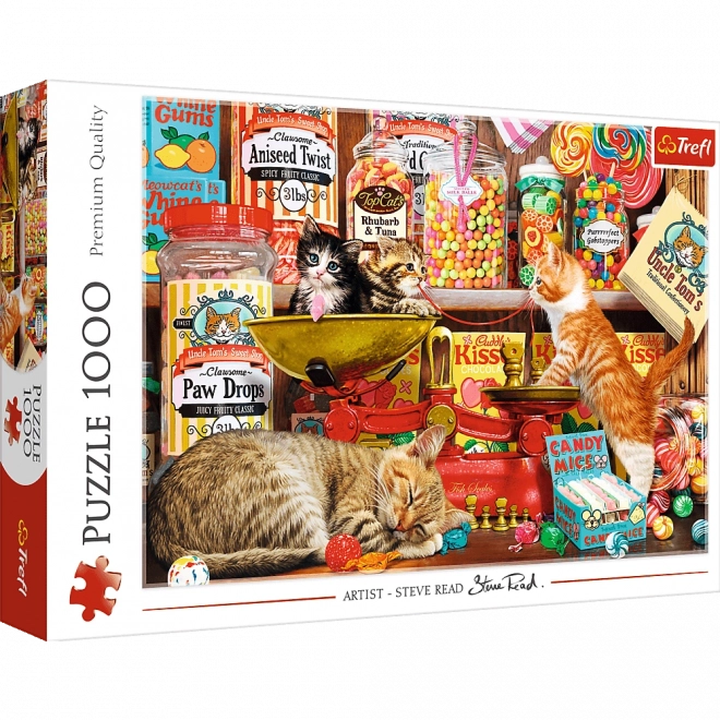 Katze Süßigkeiten Puzzle 1000 Teile von Trefl