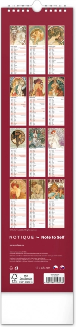 Wandkalender Alfons Mucha 2026