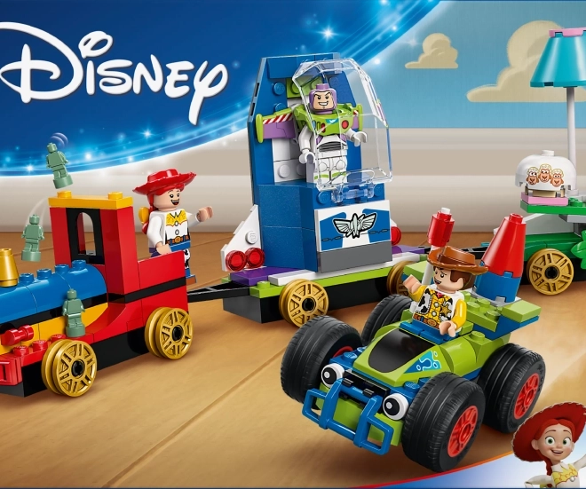 Festlicher Zug und Auto aus Toy Story