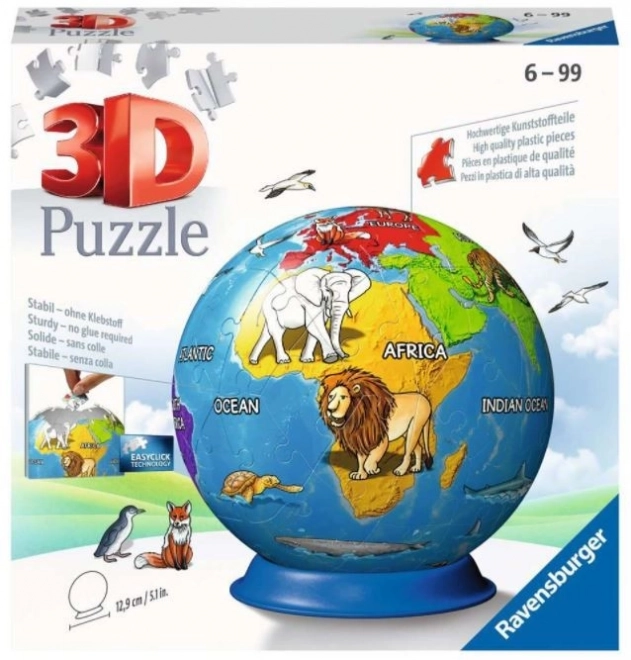 3D Puzzle Kugel Kinder Globus