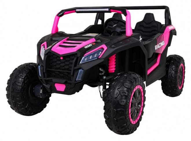 Buggy ATV Racing pro 2 Kinder + Antrieb 4x4 + Fernsteuerung + langsamer Start + MP3 LED – Rosa